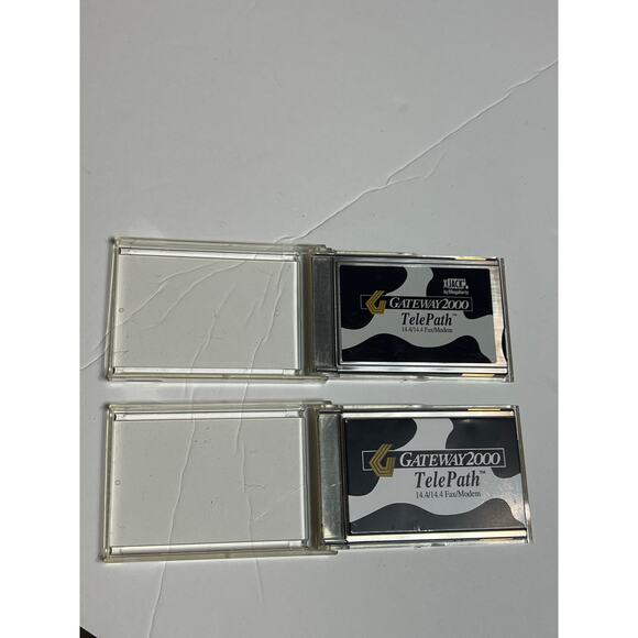 Gateway 2000 TelePath 14.4 Fax Modem PC Cards PC14.4SR PC14.4SRXJ 1990s Vtg Set - Picture 10 of 11